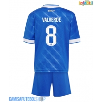 Camisa de time de futebol Real Madrid Federico Valverde #8 Replicas 3º Equipamento Infantil 2025-26 Manga Curta (+ Calças curtas)